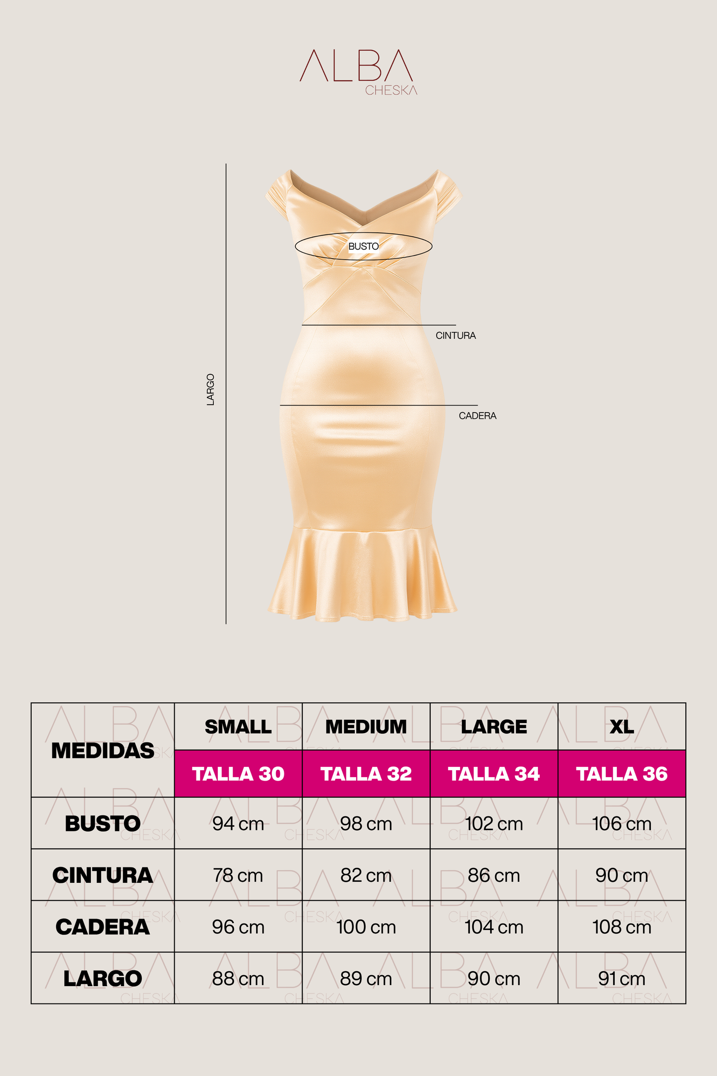 Vestido Julieta Beige