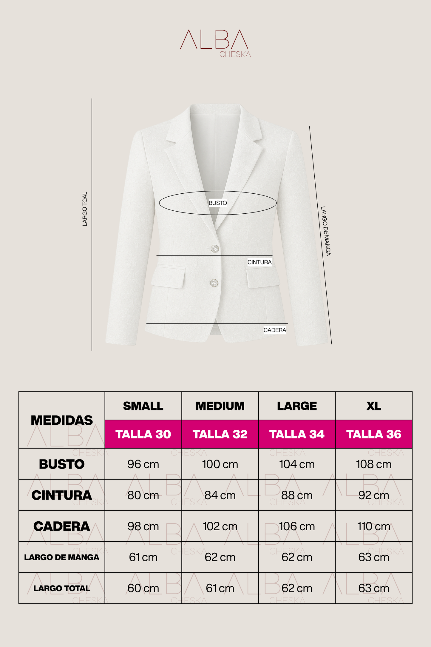 Blazer de Encaje Iris Perla