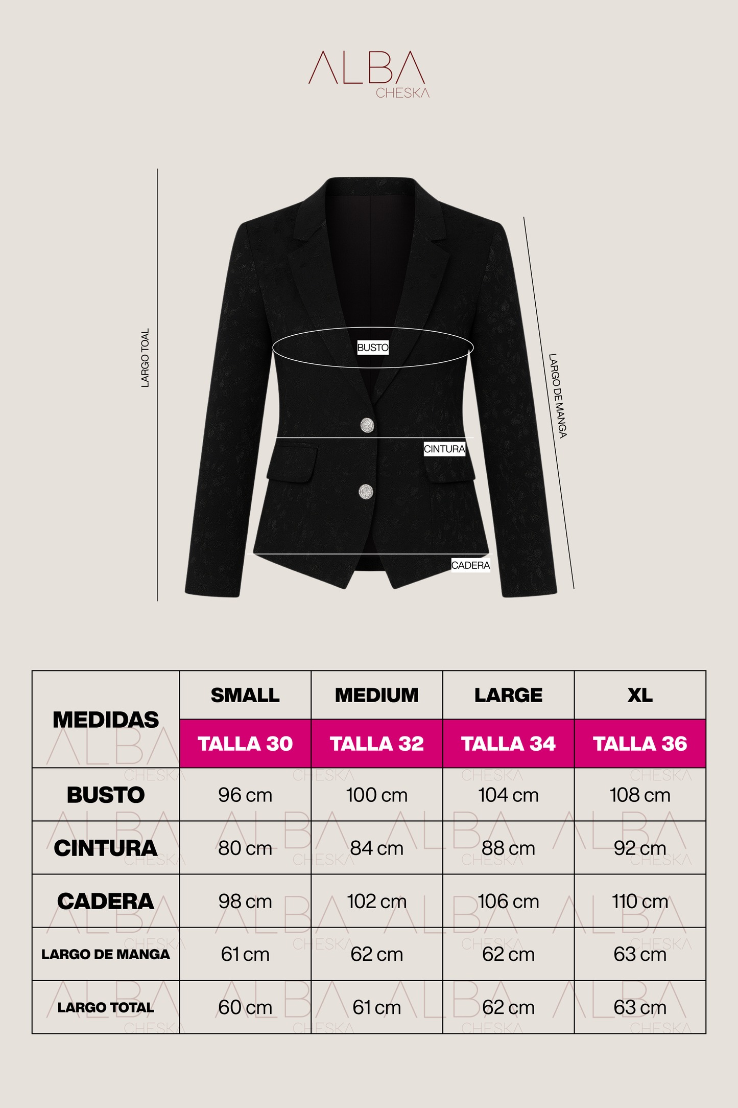Blazer de Encaje Iris Negro