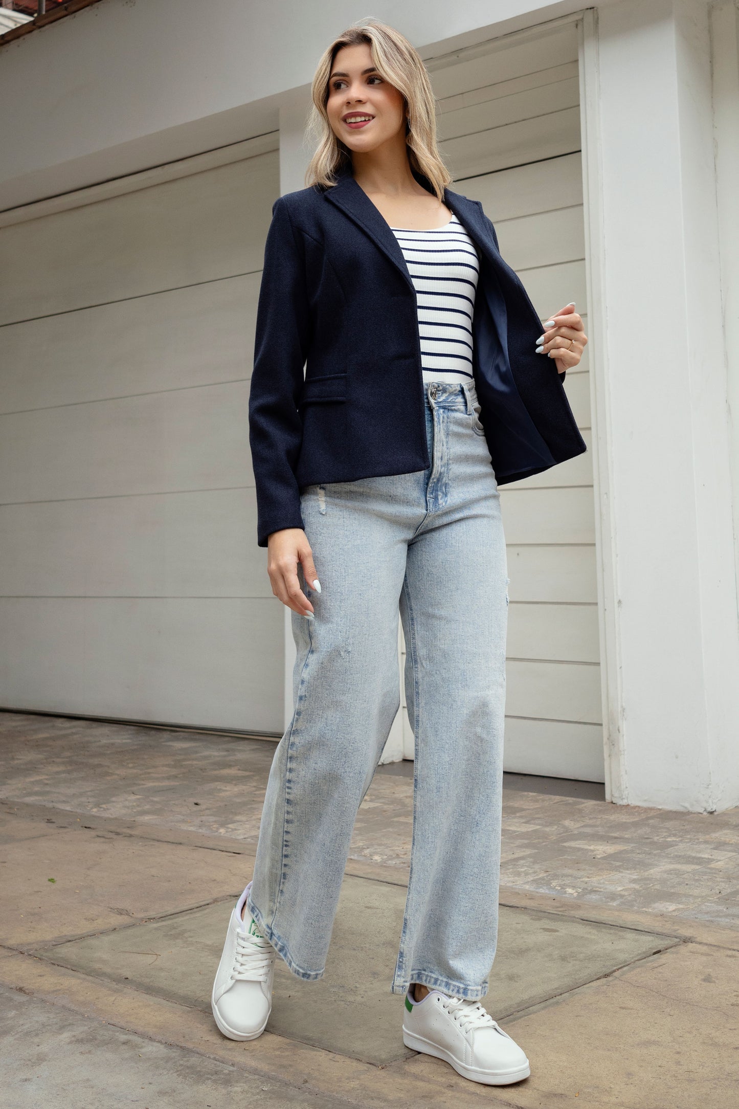 Blazer de Paño Andrea Azul
