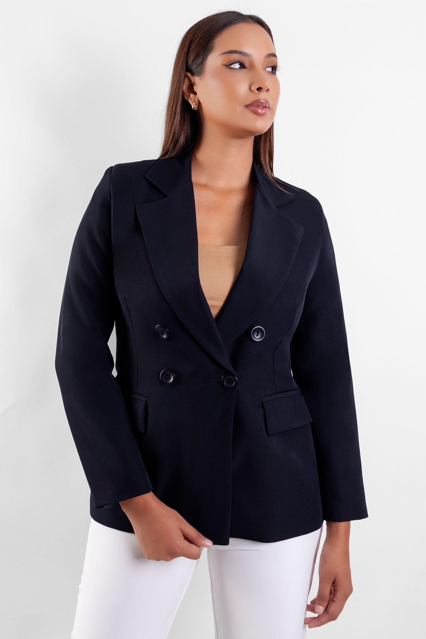 Blazer cruzado con cuatro botones Melannie Azul Noche