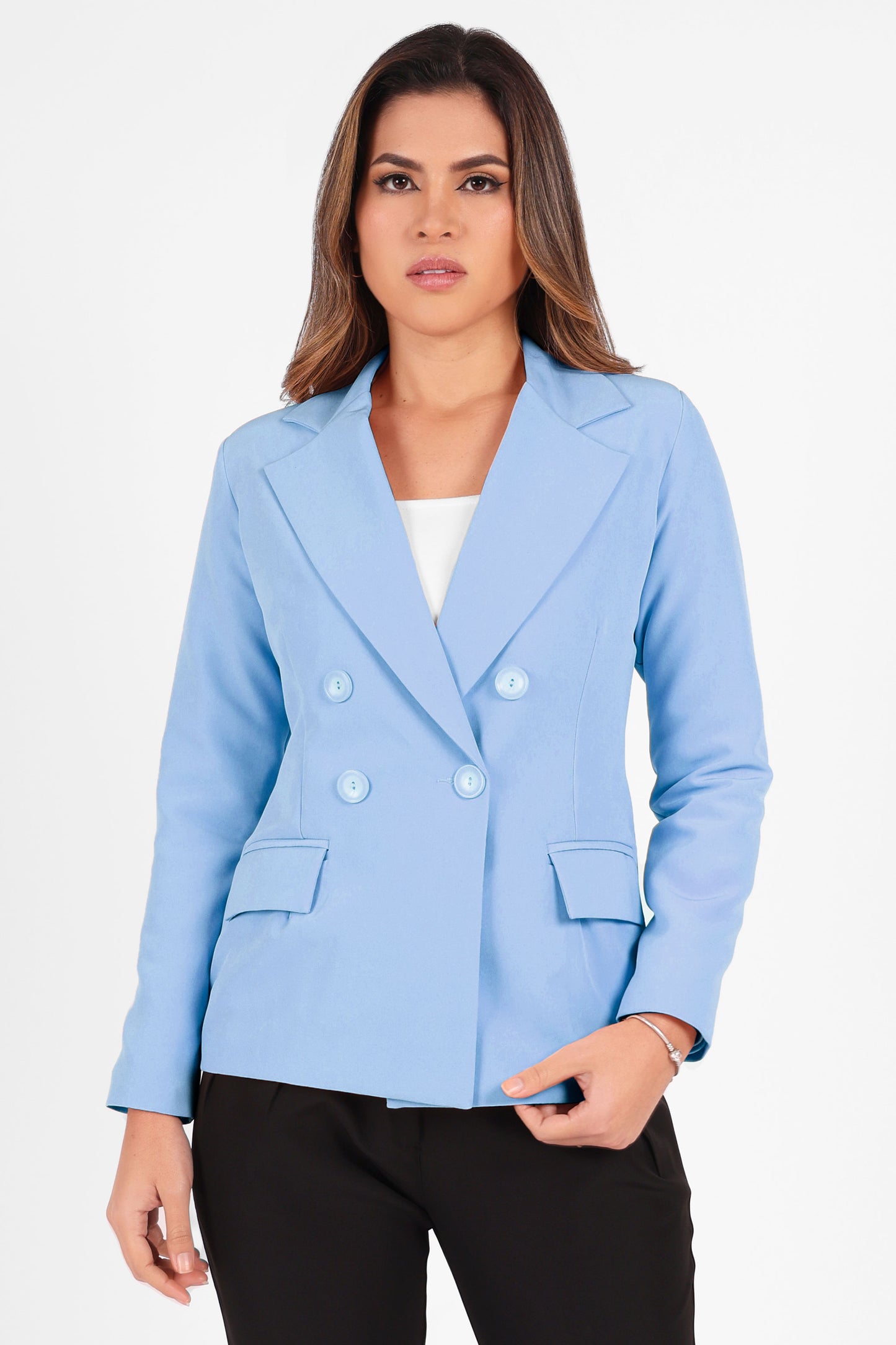 Blazer cruzado con cuatro botones Melannie Celeste