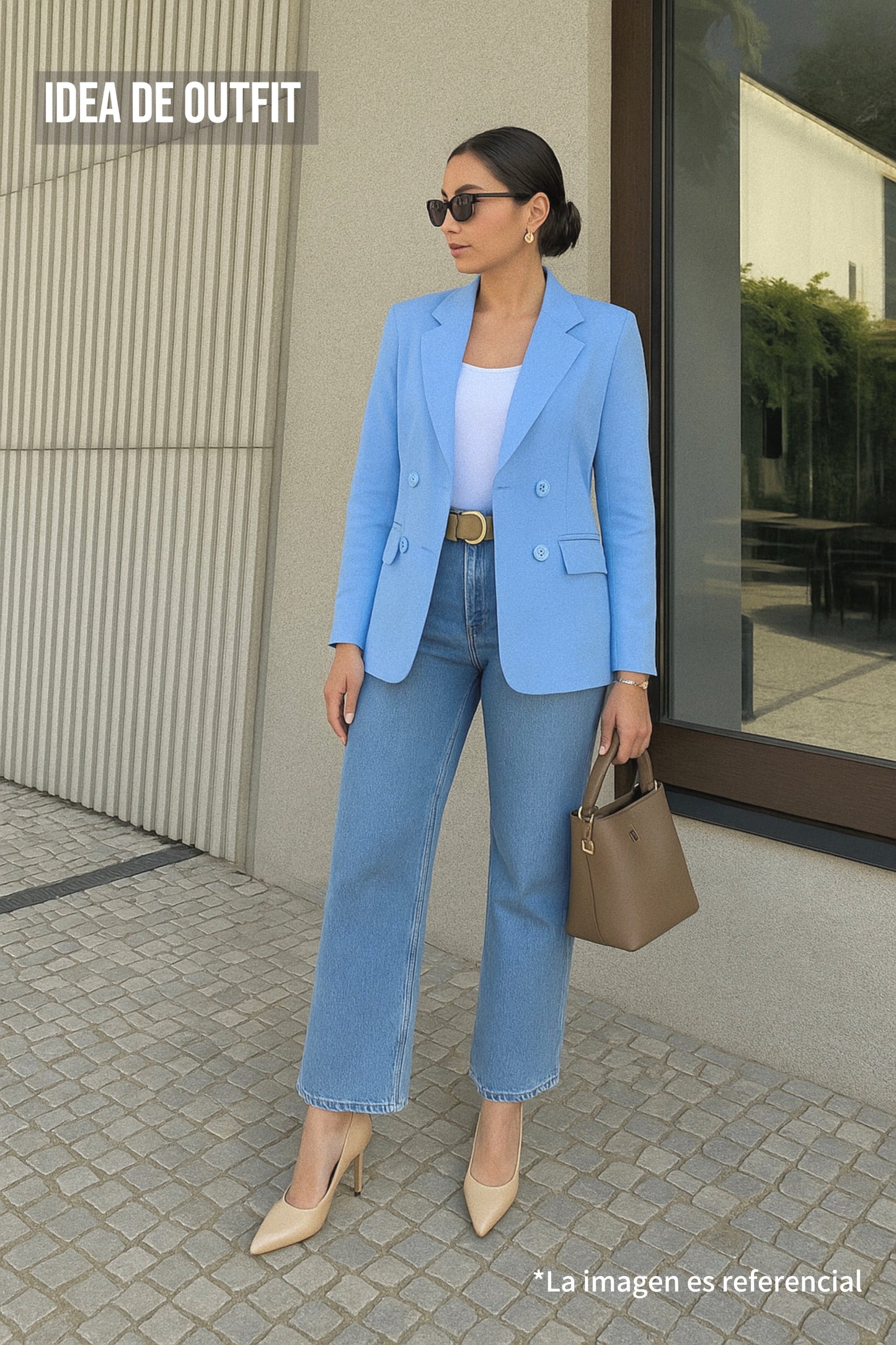 Blazer cruzado con cuatro botones Melannie Celeste