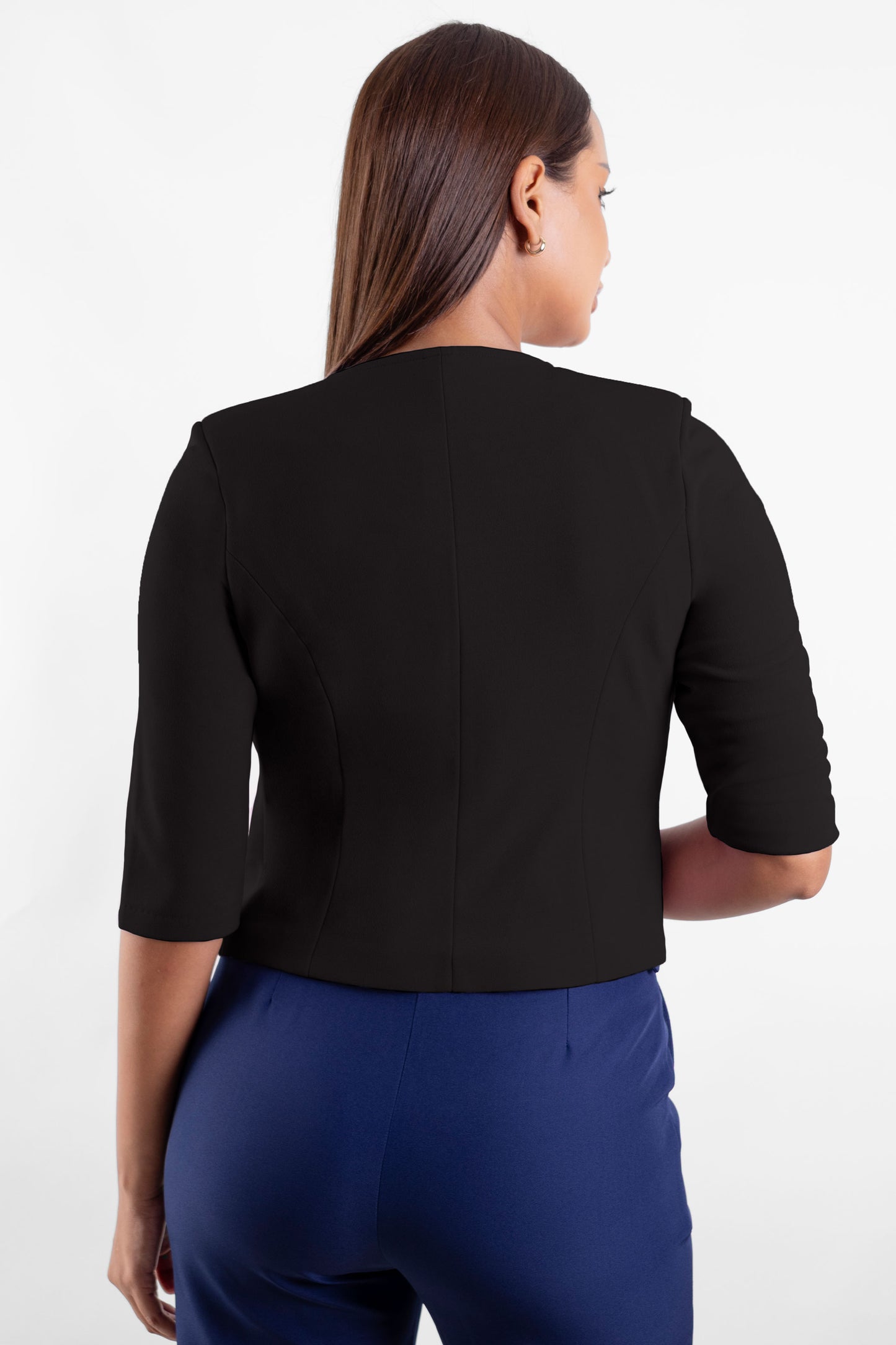Blazer Marielena 3/4 sin boton negro