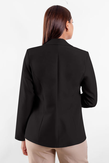 Blazer con botones forrado Leydi negro