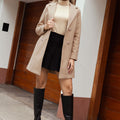 Abrigo de Paño Selena Beige