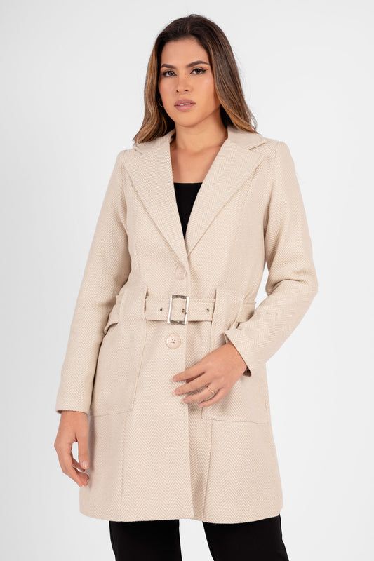 Abrigo con Correa Verónica Beige