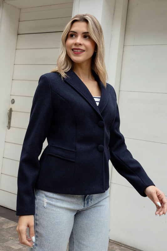 Blazer de Paño Andrea Azul