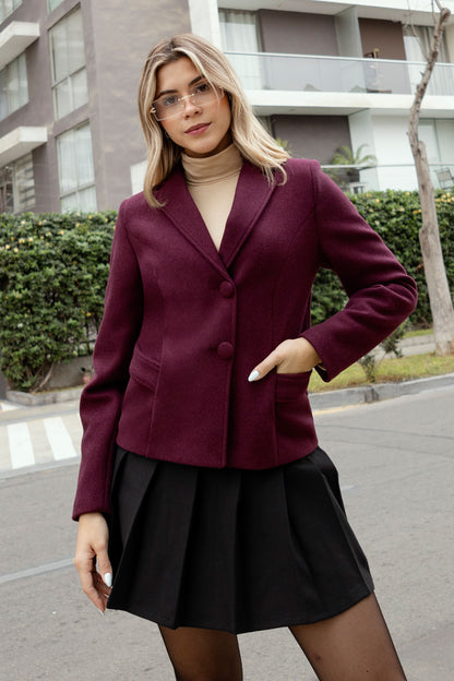 Blazer de Paño Andrea Borgoña