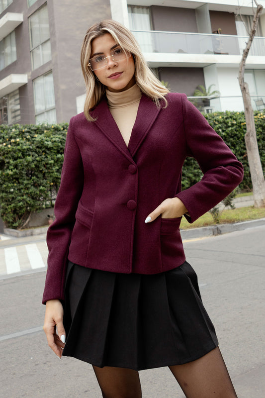 Blazer de Paño Andrea Borgoña