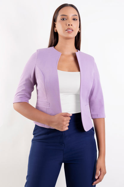 Blazer Marielena 3/4 sin botón Lila