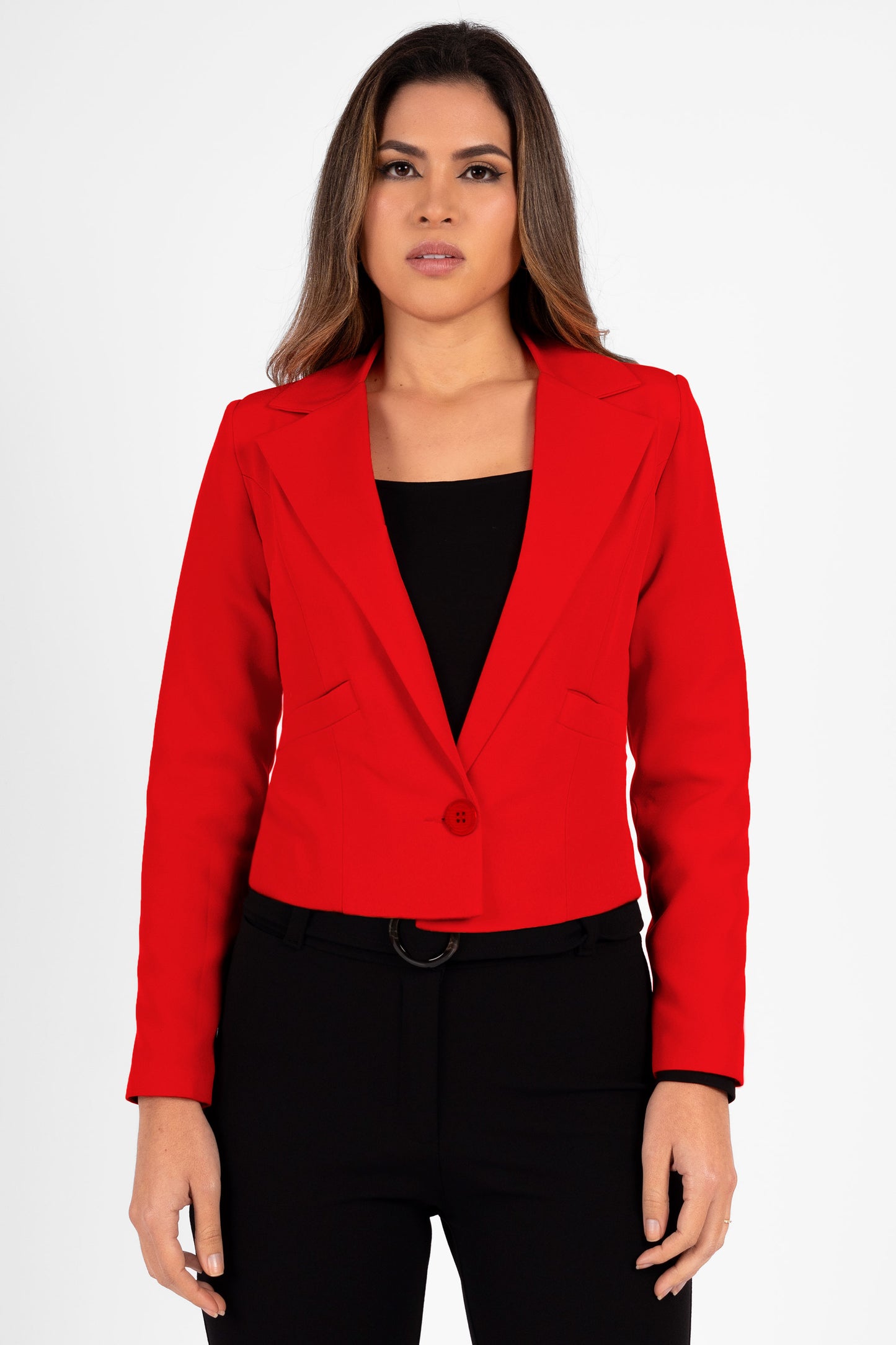 Blazer Cropped Addie Rojo