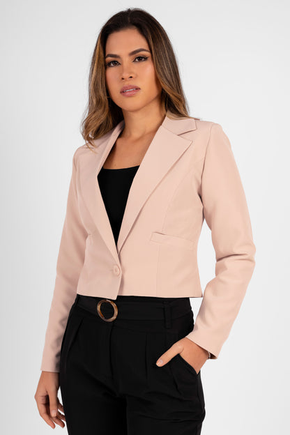 Blazer Cropped Addie Beige