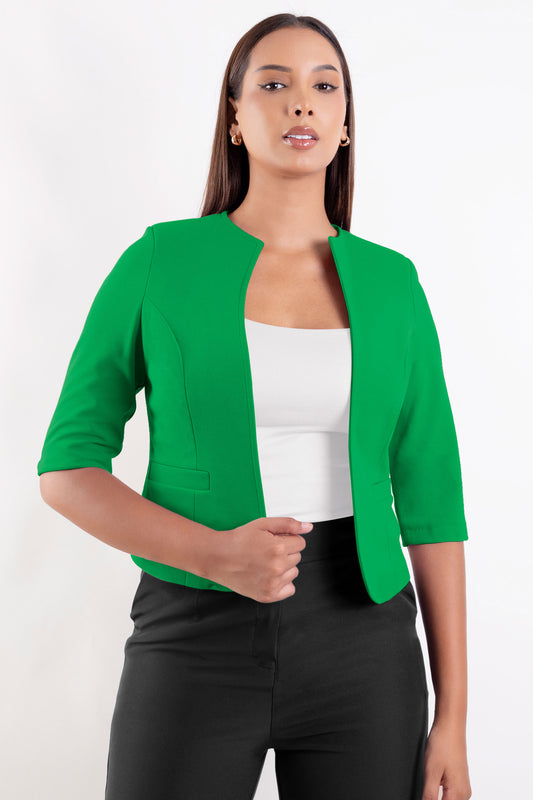 Blazer Marielena 3/4 sin botón verde