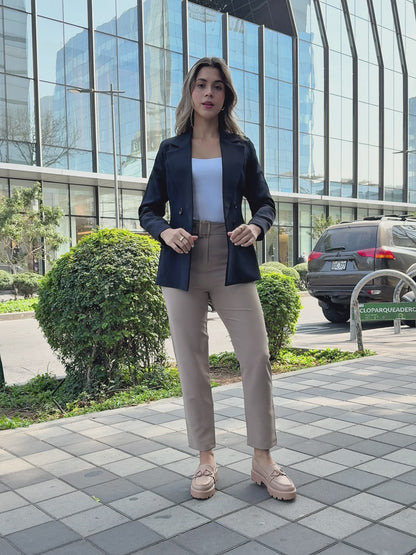 Blazer cruzado con cuatro botones Melannie Azul Noche